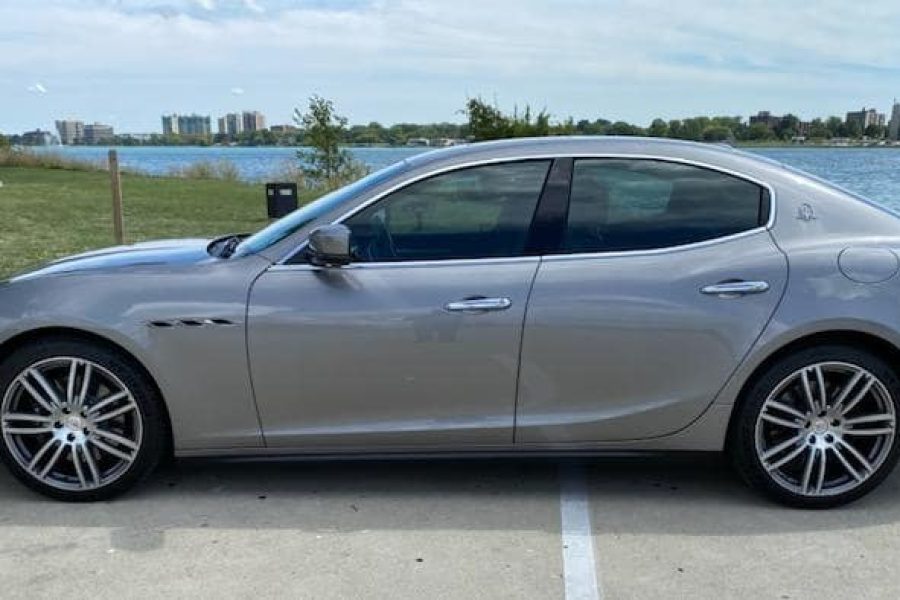 Silver Maserati Ghibli